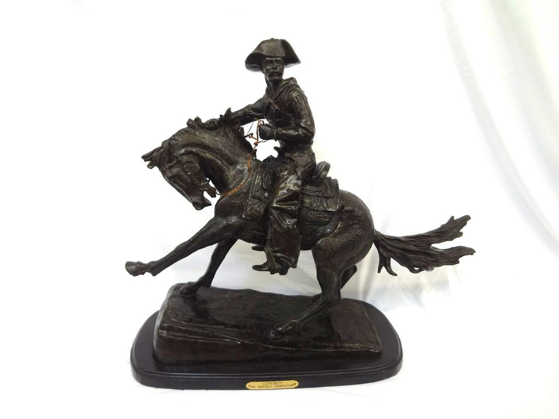 Frederic Remington Large Bronze "Cowboy" (1 of 9)