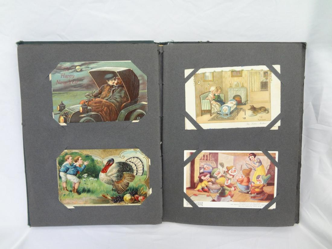 (100) Turn of the Century Postcards in Binder With (1 of 5)