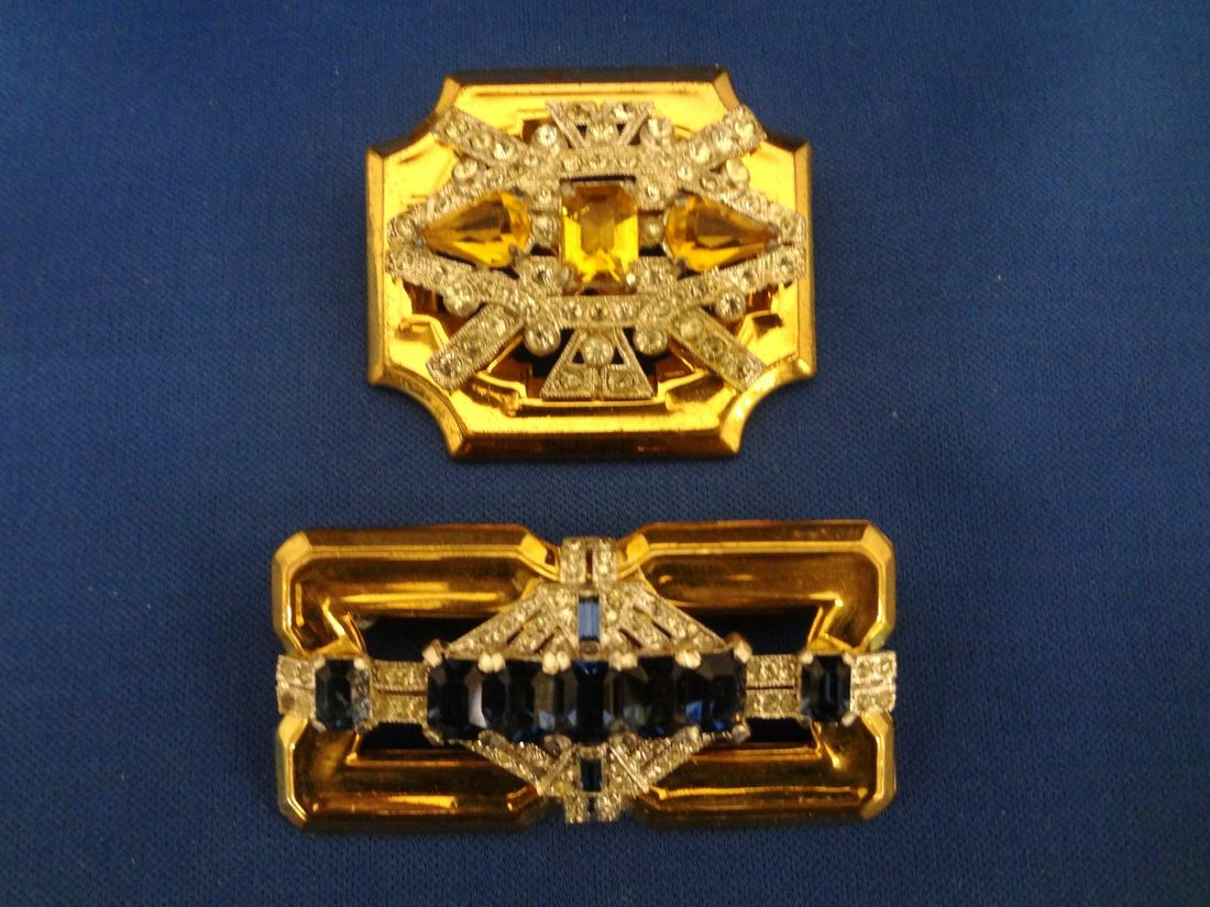 McClelland Barclay Rhinestone Blue Stone Brooches (1 of 4)
