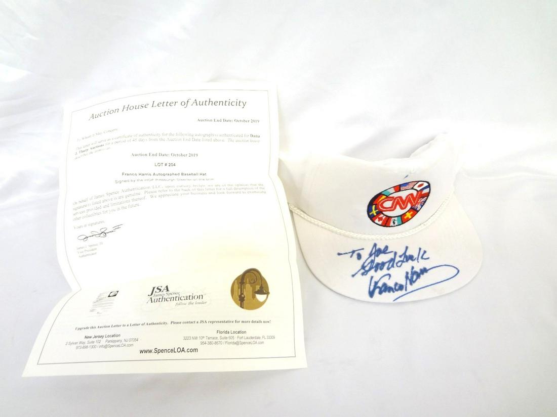 Franco Harris Autographed CNN Baseball Hat (1 of 3)