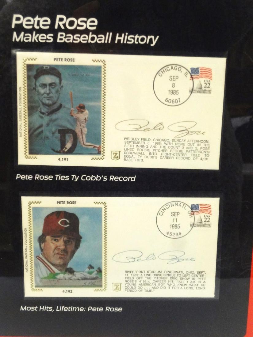 (2) Pete Rose Autographed First Day Covers  COA From (1 of 1)