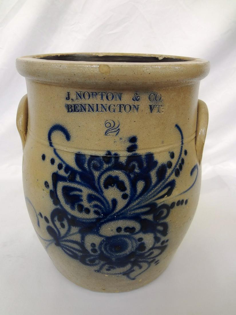 J. Norton Bennington VT, Salt Glazed Crock Heavy Cobalt (1 of 12)