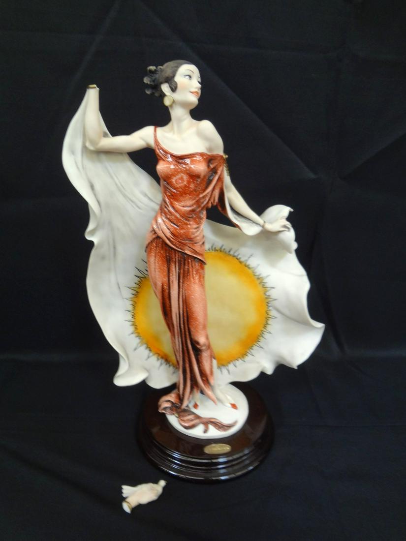 Giuseppe Armani Sculpture "Sunlight" 18/5000: Giuseppe Armani Sculpture "Sunlight" 18/5000: Measures 17" tall and 12" wide. Hand with bird broken with clean break that would need to be repaired.