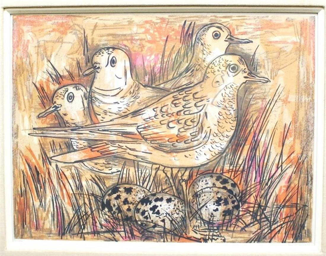 Guy Maccoy California 1904-1981 "Plovers" Serigraph (1 of 2)