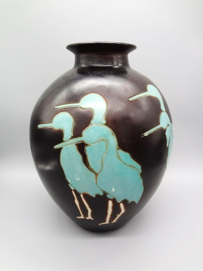 Manuel Adanaque Peruvian Terracotta Vase With Birds (1 of 5)