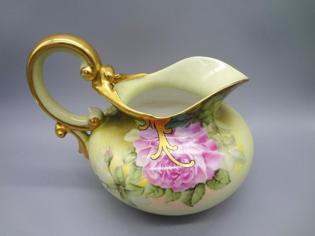 T & V Limoges Hand Painted Squat Pitcher (1 of 4)