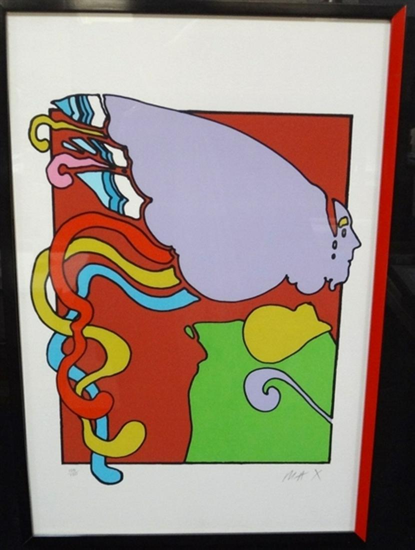 Peter Max Signed Silkscreen "Purple Sag" 100/150 (1 of 3)