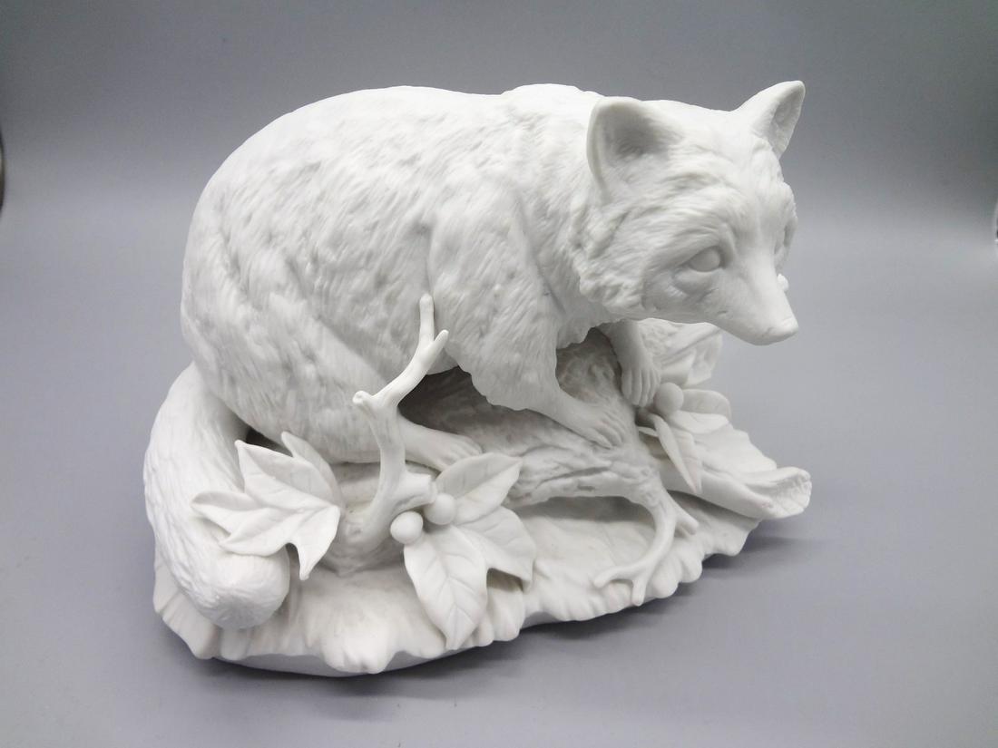 Raccoon Unglazed Bisque Porcelain Figurine (1 of 4)