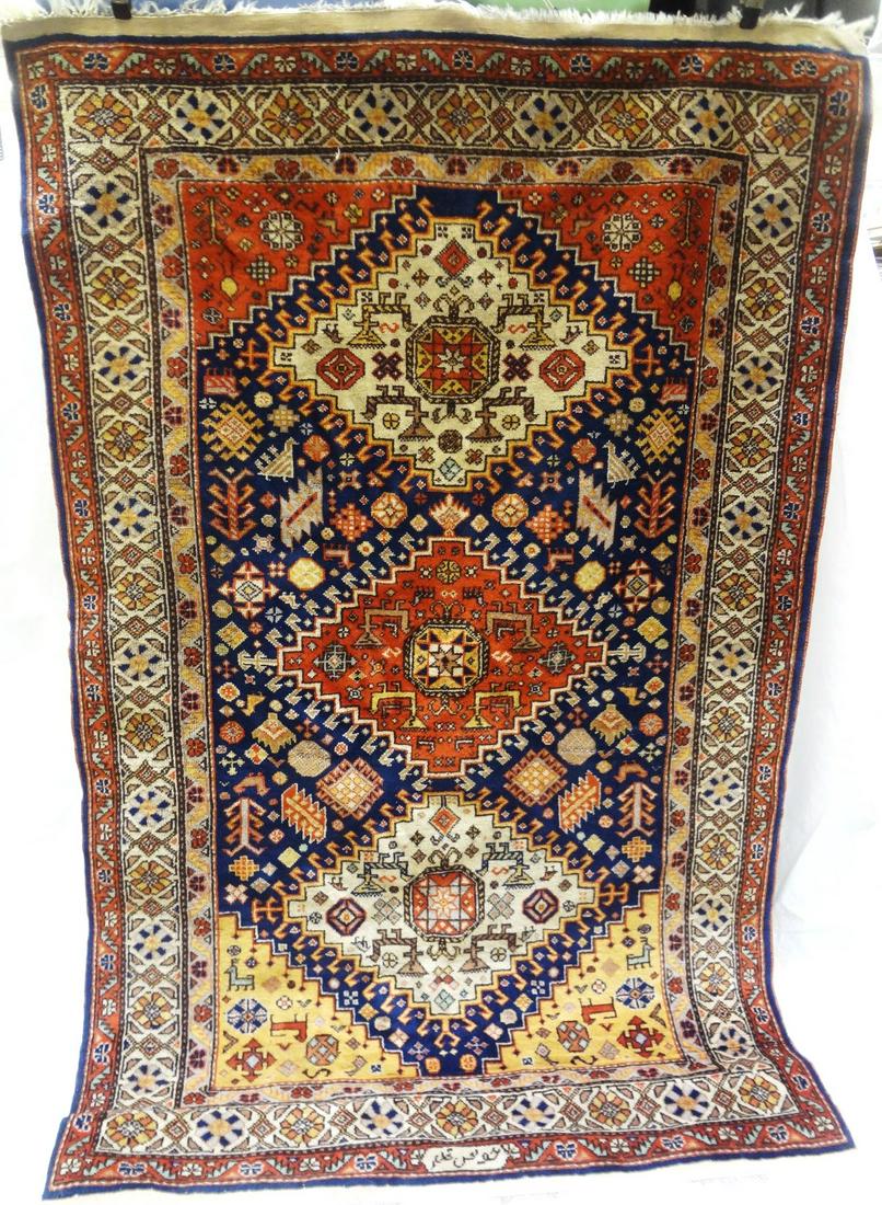 Qashqai Wool Romanian Hand Knotted Rug 4'8" x 7'2" (1 of 9)