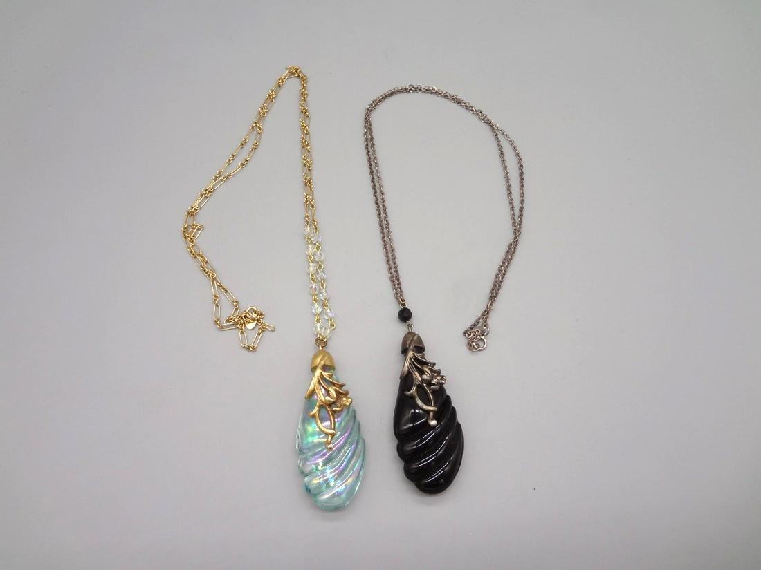 Fenton Champagne Glass Pair of Necklaces Designed by (1 of 5)