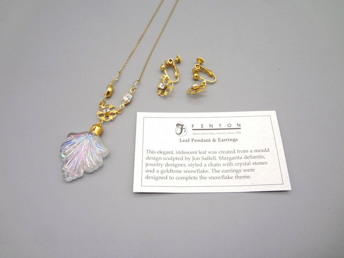 Fenton Gold Plated Necklace and Earring Set: Jon: Fenton Gold Plated Necklace and Earring Set: Jon Saffell, Margarita DeSantis: Necklace 16" long matching set.
