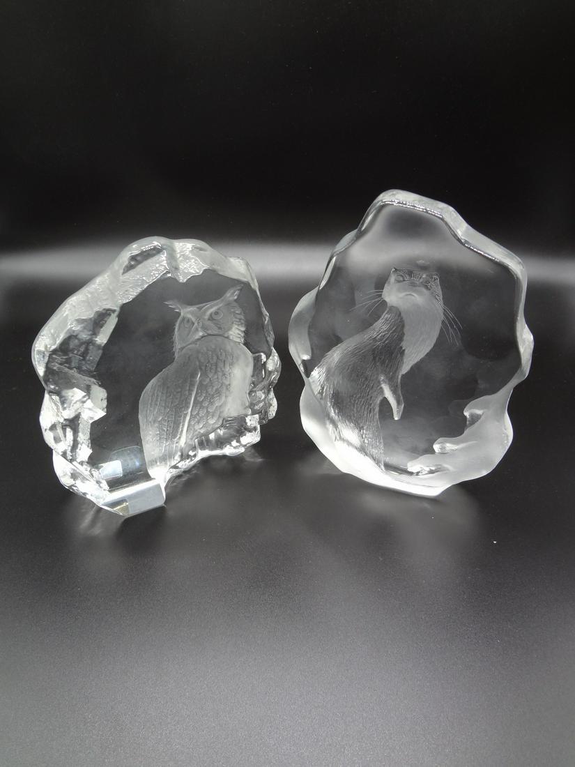 (2) Mats Jonasson Crystal Glass Sculptures (1 of 4)