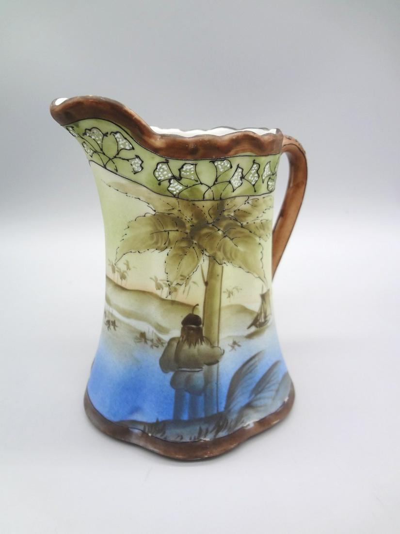 Made in Japan Hand Painted Pitcher/Creamer With Native (1 of 4)