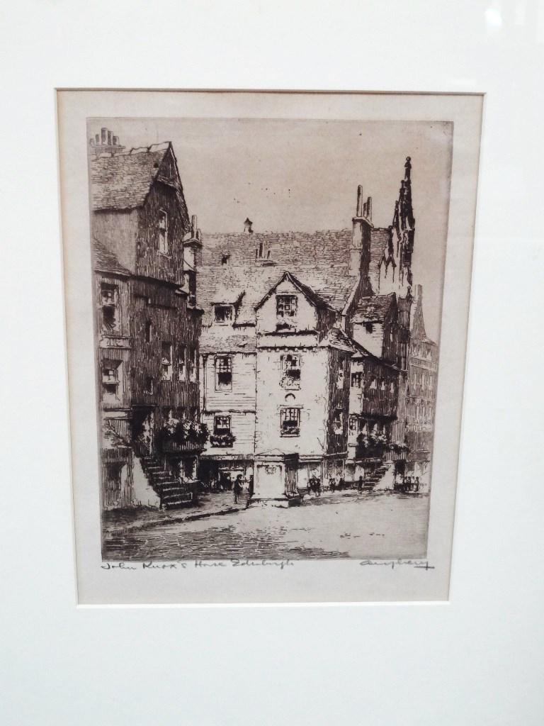 Edgar James Maybery (UK 1887) Original Etching Matted (1 of 3)