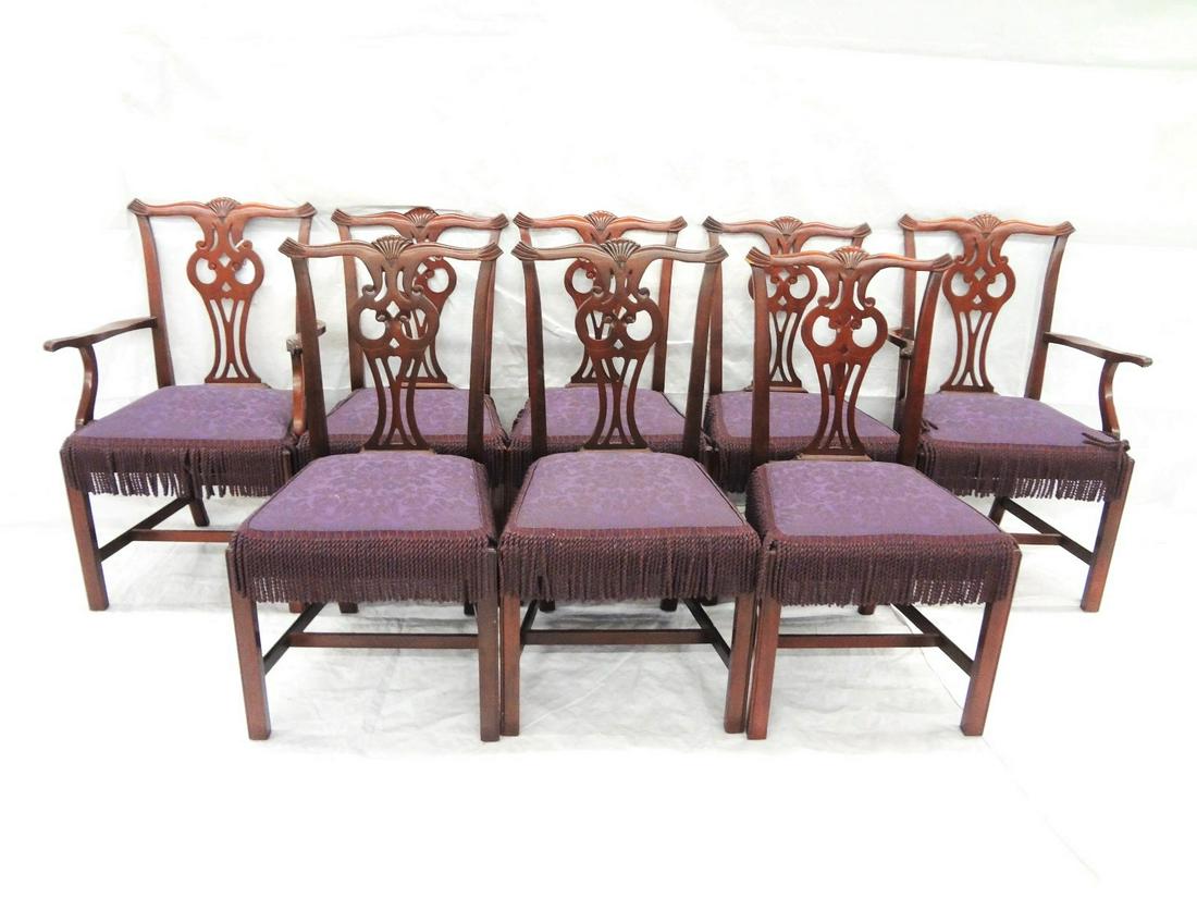 (8) Chippendale Style Carved Dining Chairs (1 of 8)