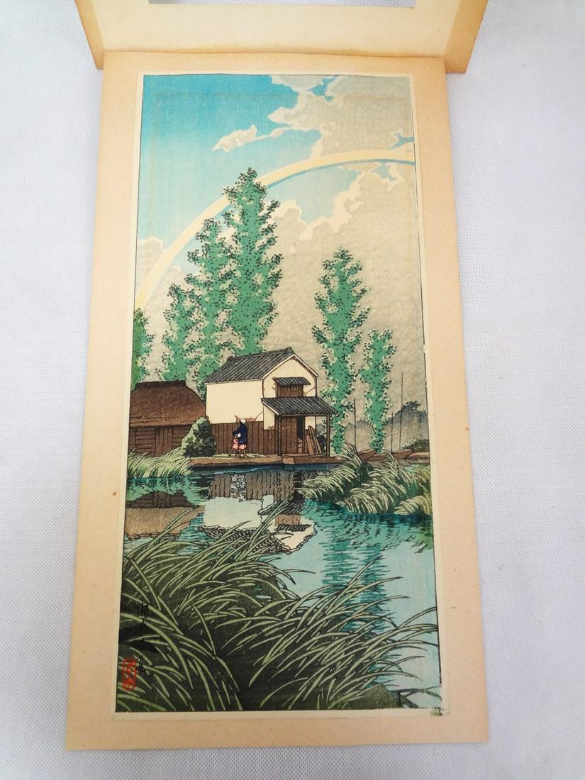 Kawase Hasui (1883?Çô1957) Woodblock Landscape: Kawase Hasui (1883?Çô1957) Woodblock Landscape: Unframed and measuring 6.75 x 14.75".