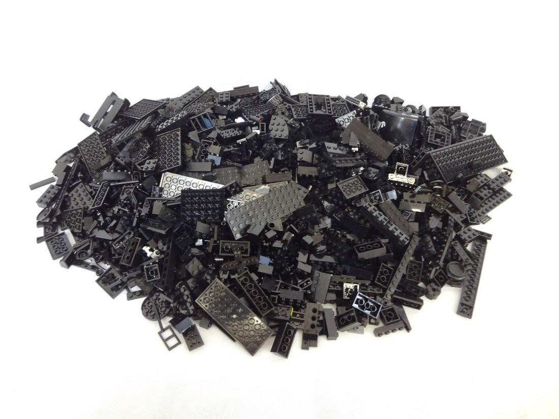 5.6 Pounds Black Loose LEGO Bricks: 5.6 Pounds Black Loose LEGO Bricks: All different shapes and shades of black. Weigh 5.6 pounds.