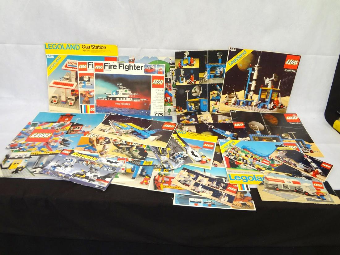 Group of LEGO Cardboard Cutout Instruction Sheets From (1 of 3)
