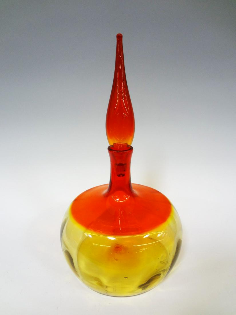 Blenko Style Amberina Decanter Vase With Stopper (1 of 4)
