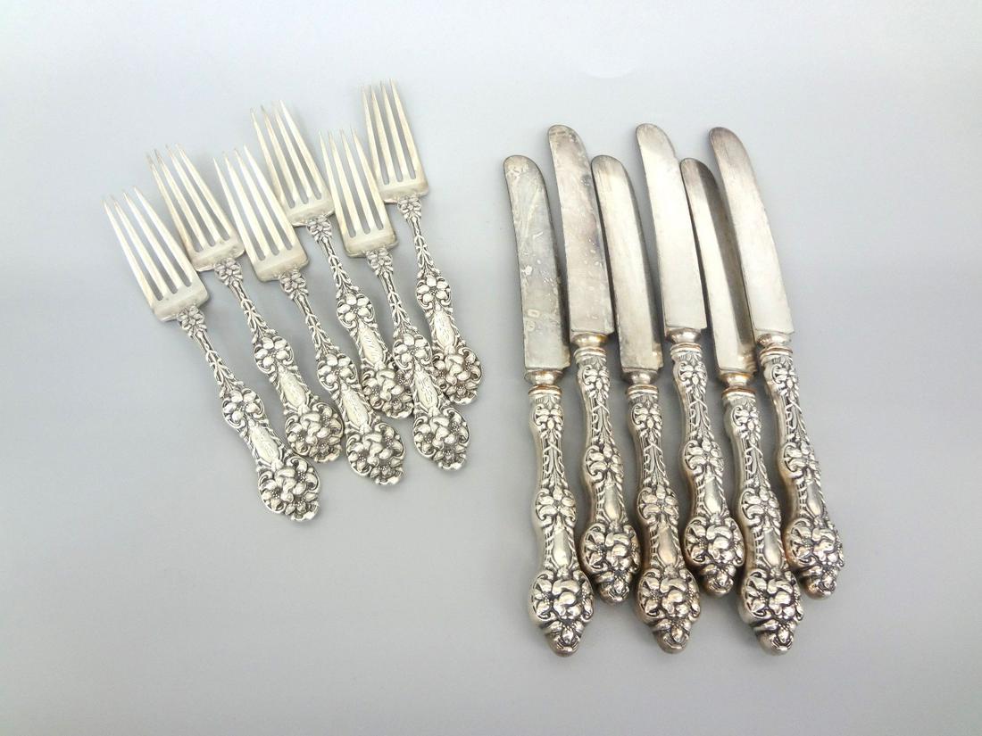 Alvin "Orange Blossom" Sterling Silver Dinner Forks and (1 of 4)