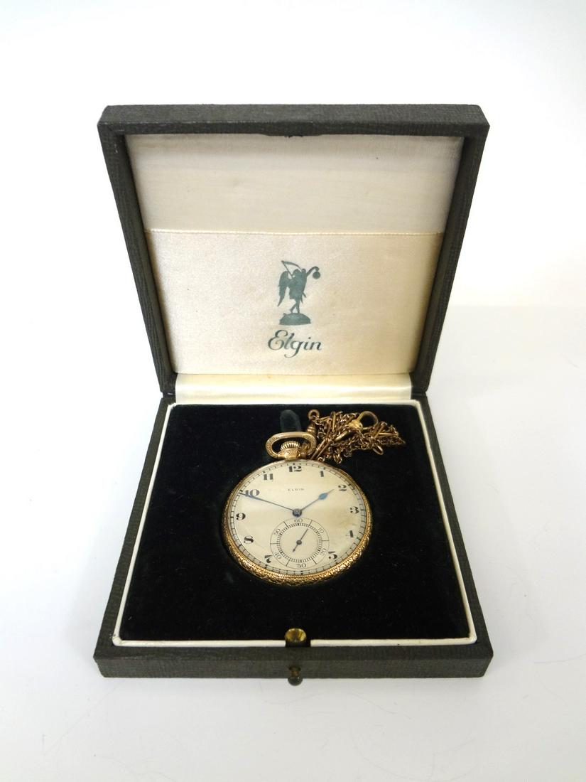 Elgin Gold Filled Grade 384 Pocket Watch in Original (1 of 6)