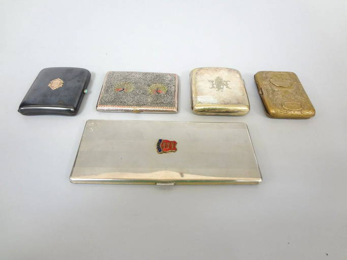 (5) Vintage Cigarettes Holders And Cases