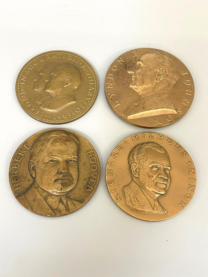 (4) United States Presidents Bronzes: Nixon, Hoover, (1 of 6)