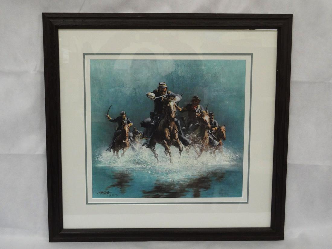 Frank McCarthy Signed Lithograph "Saber Charge" (1 of 2)