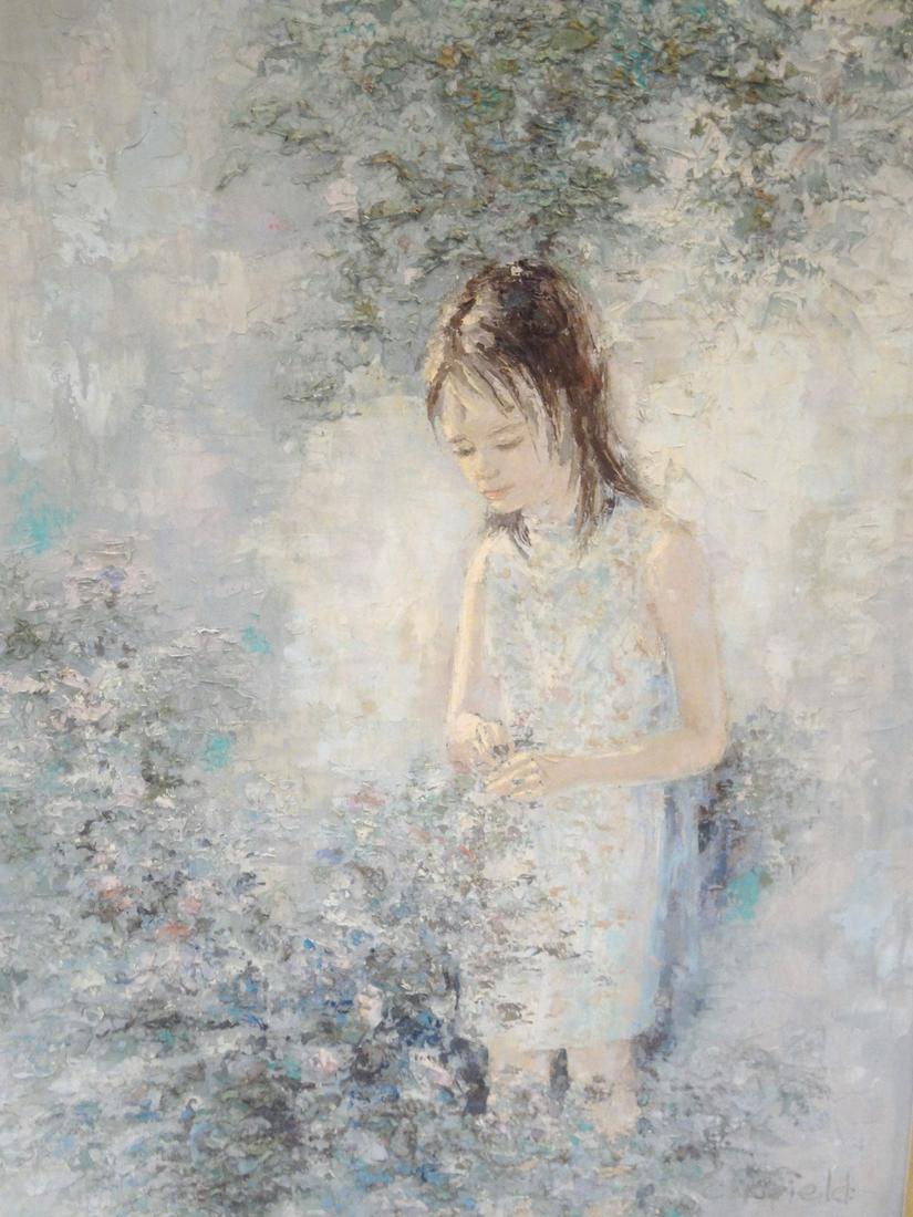 Peter Schofield (American) Oil on Canvas "Girl" (1 of 5)