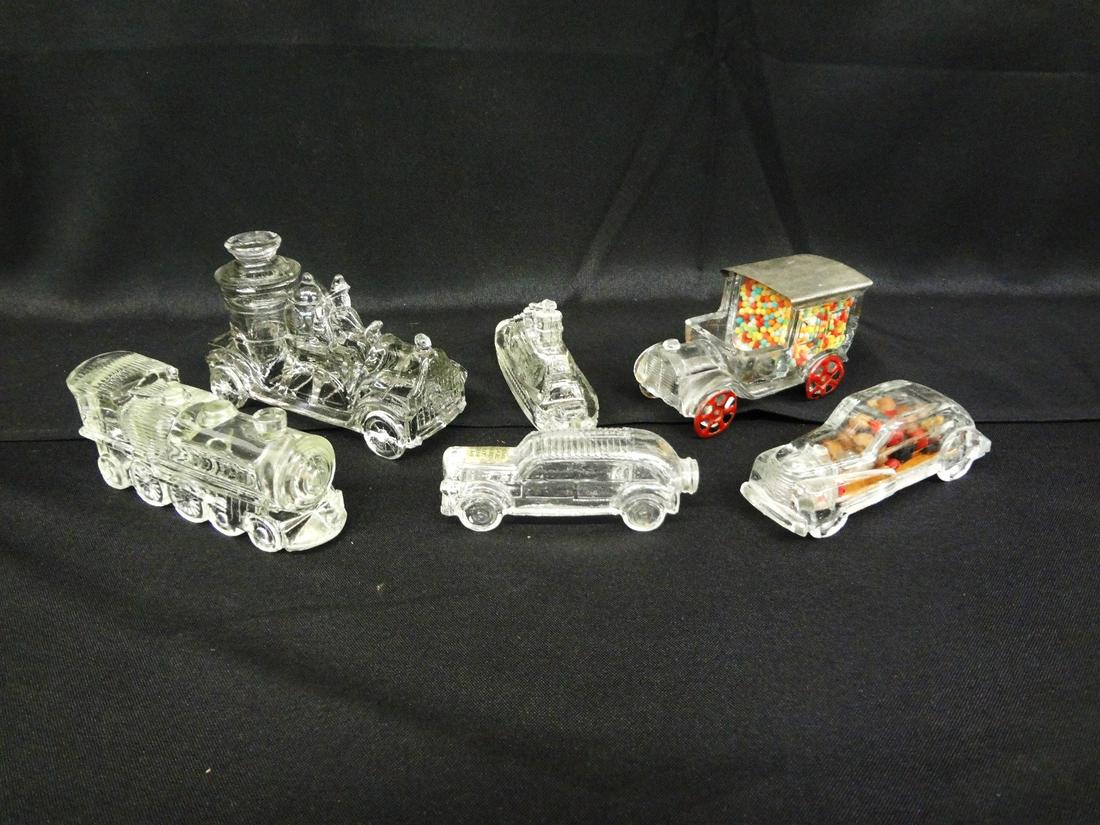 (6) Glass Vintage Candy Containers (1 of 7)
