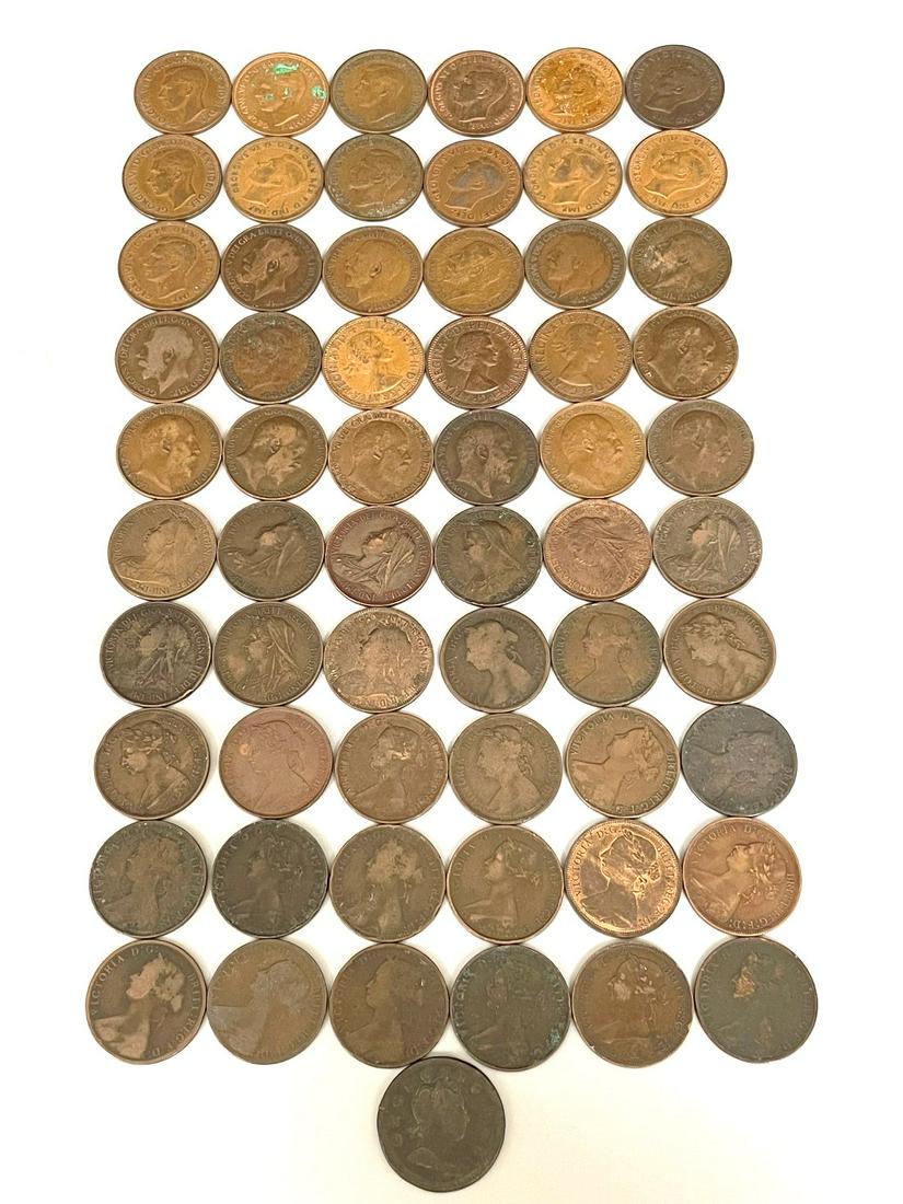 (61) Great Britain Copper Half Pennies (1 of 16)
