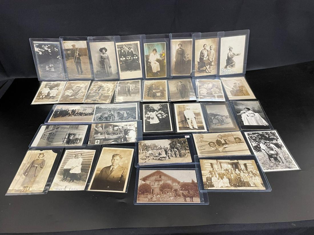 (32) Real Photo Post Cards Black Americana Homesteads, (1 of 12)