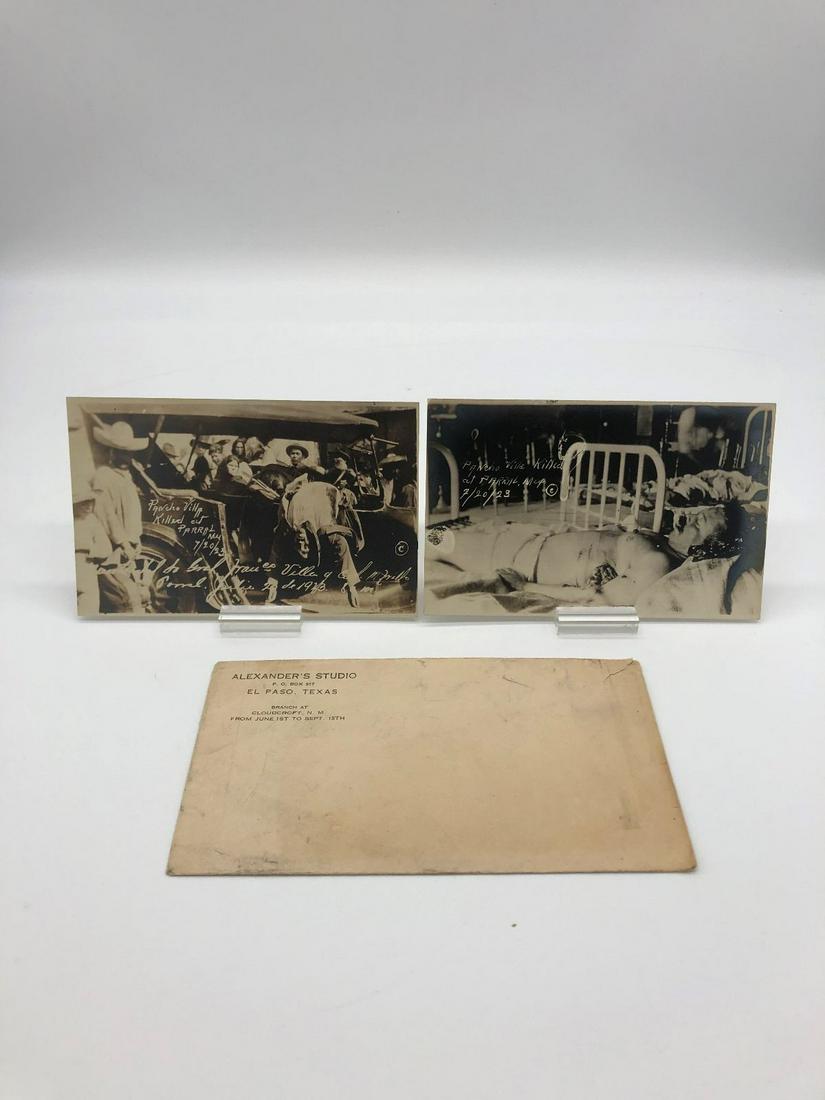 (2) Real Photo Postcards 1923 Pancho Villa Death Photos (1 of 7)
