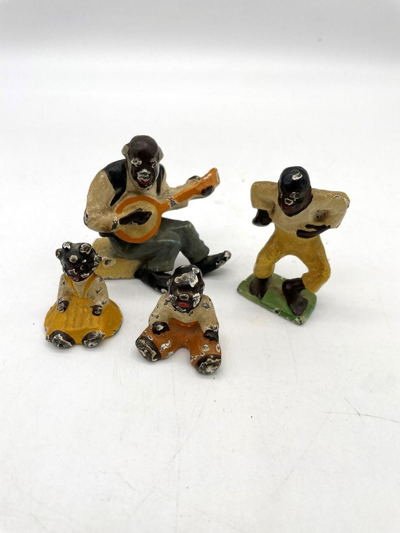 (4) Small Black Americana Cast Iron Figurines (1 of 3)