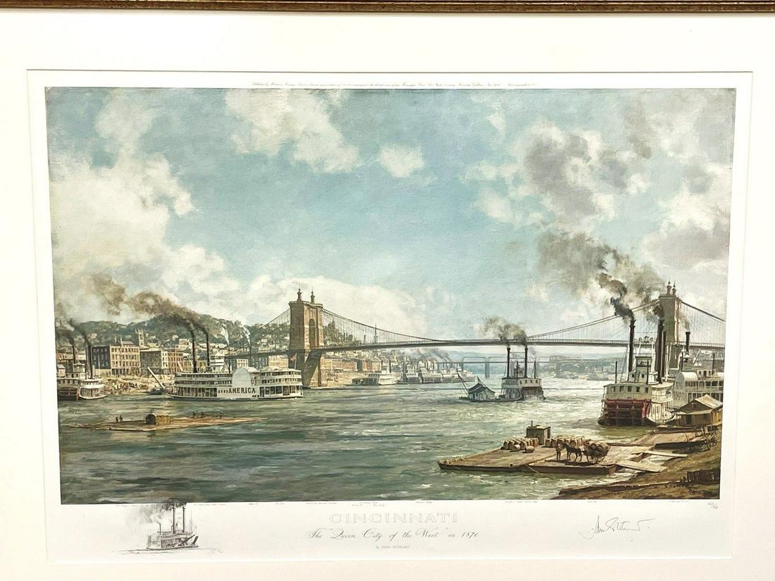 John Stobart Signed Print "Cincinnati" (1 of 5)