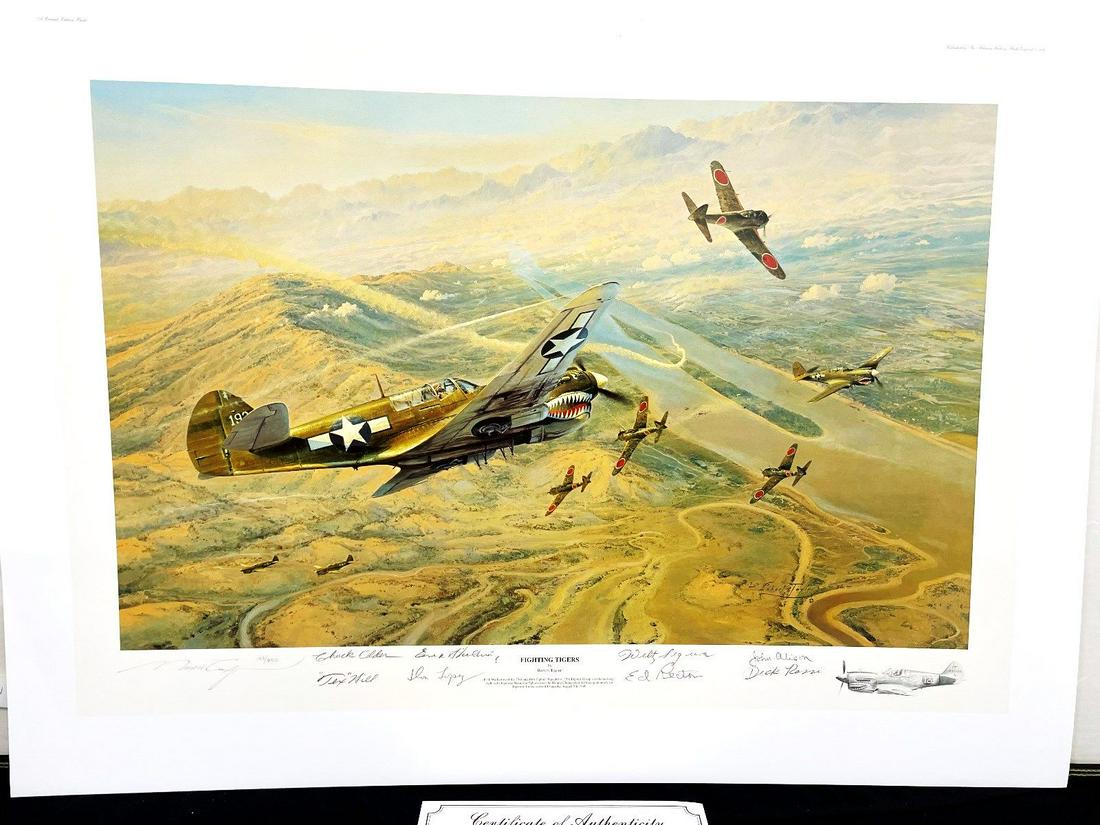 Robert Taylor "Fighting Tigers" Signed Lithograph (1 of 6)