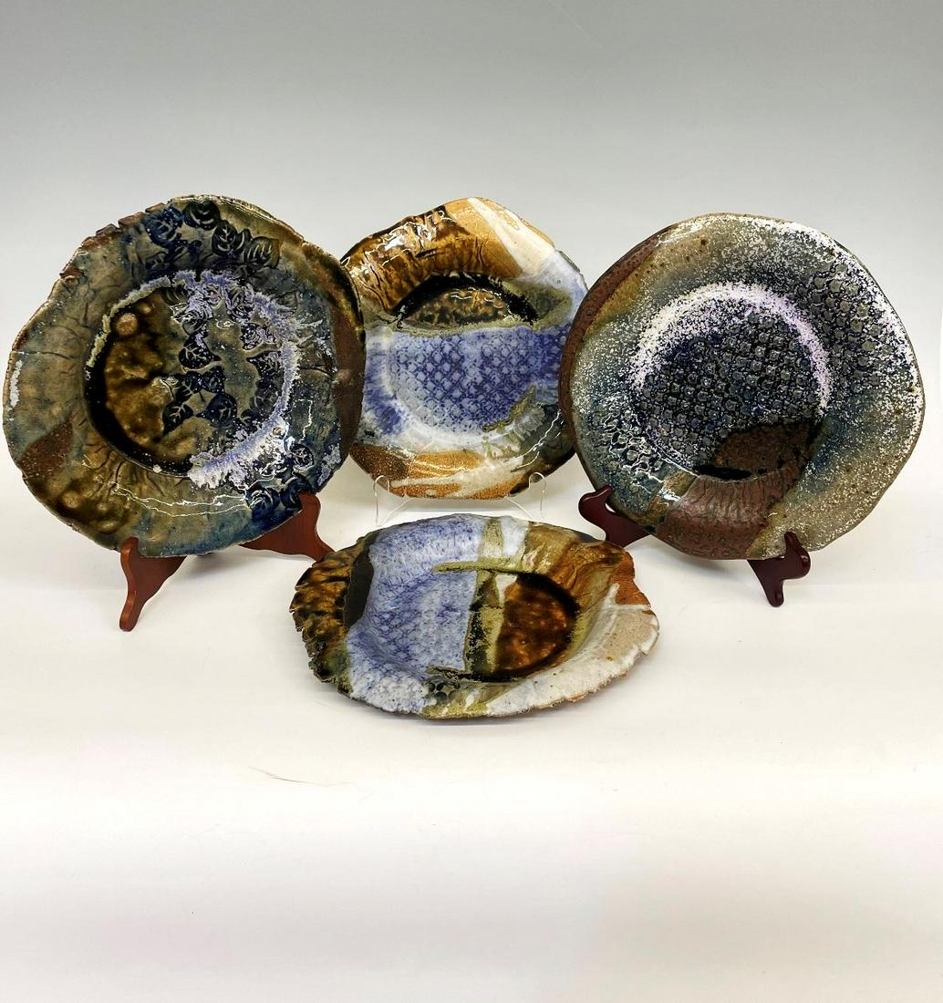 (4) Nancy Dudchenko Art Pottery Stoneware Dishes (1 of 1)