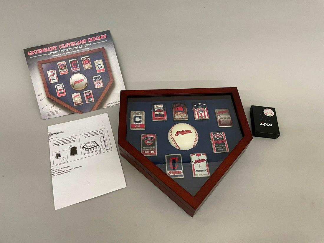 Legendary Cleveland indians Zippo Lighter Collection in (1 of 4)