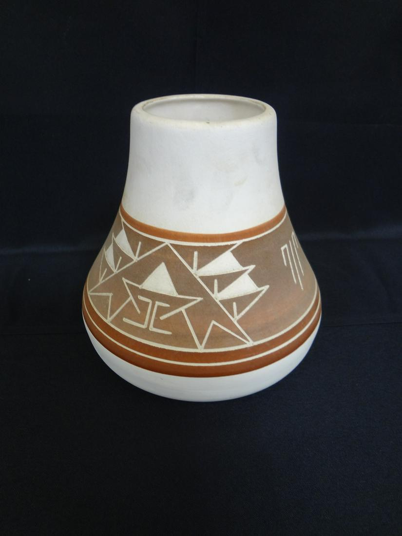 Native American Pottery Vessel Signed Marion Jones (1 of 5)