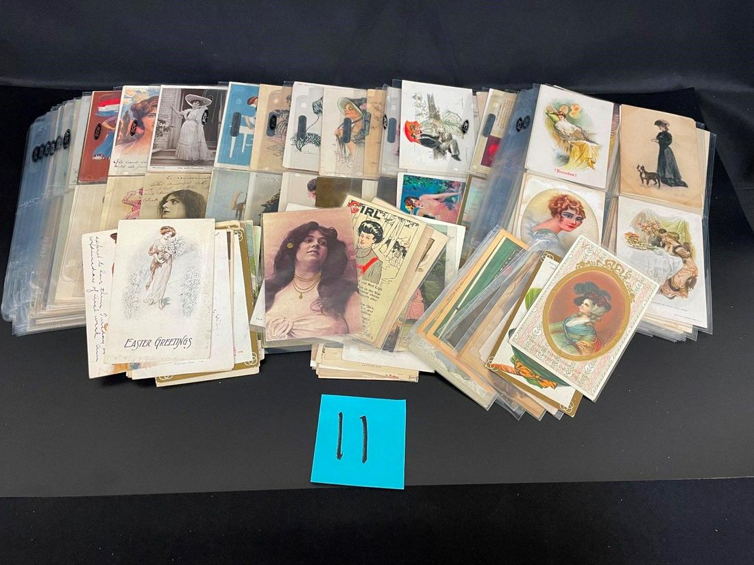 300-350 Turn of the Century Postcards Featuring Women (1 of 5)