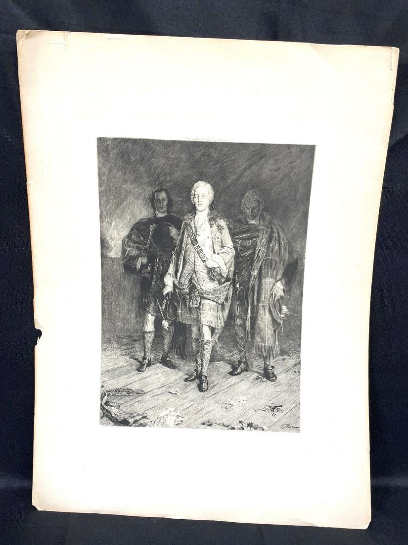 George Barrie Etching "Bonnie Prince Charlie" Columbian (1 of 4)