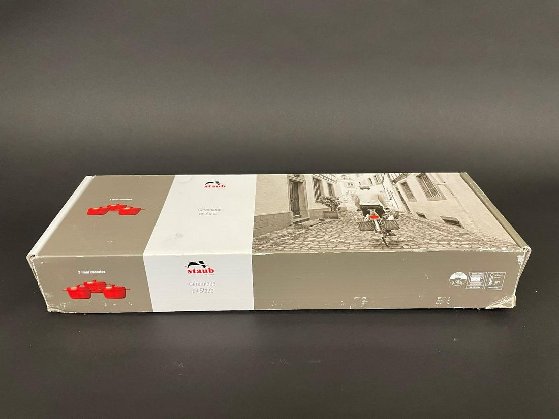 Staub Ceramics Cast Iron Enameled (3) Mini Round Lidded (1 of 3)