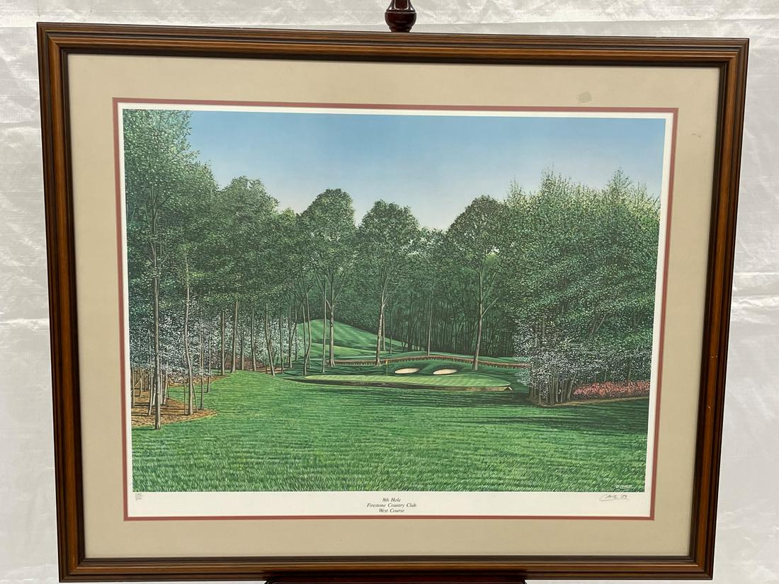 Michael Lane Signed and Numbered Lithograph "8th Hole (1 of 4)