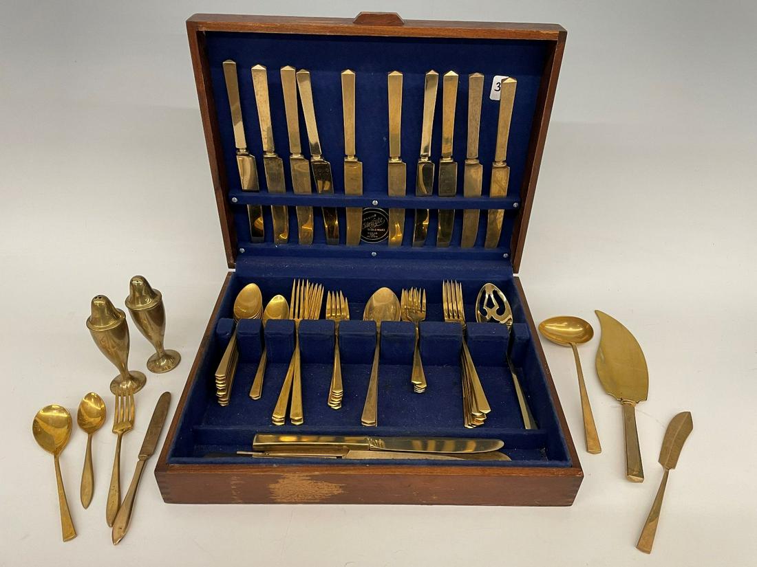 Dirilyte Brass Flatware Set Service for 12 and Extras (1 of 3)