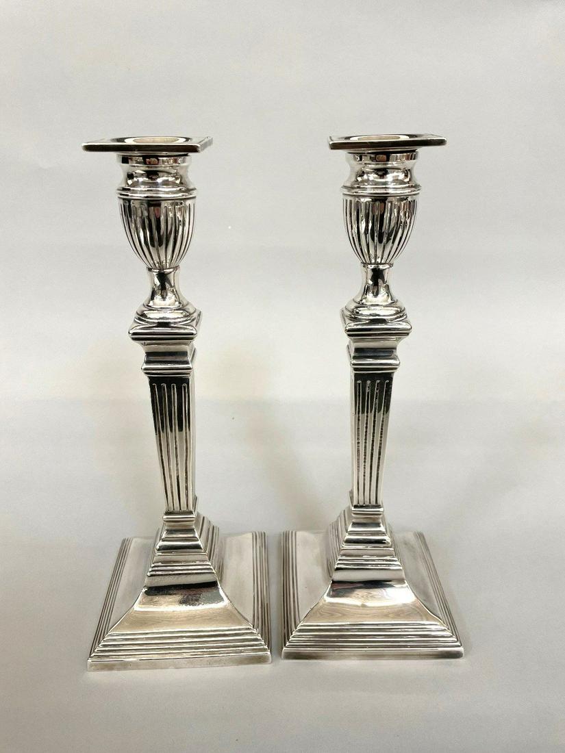 Pair of Silver Plate Candlesticks (1 of 4)