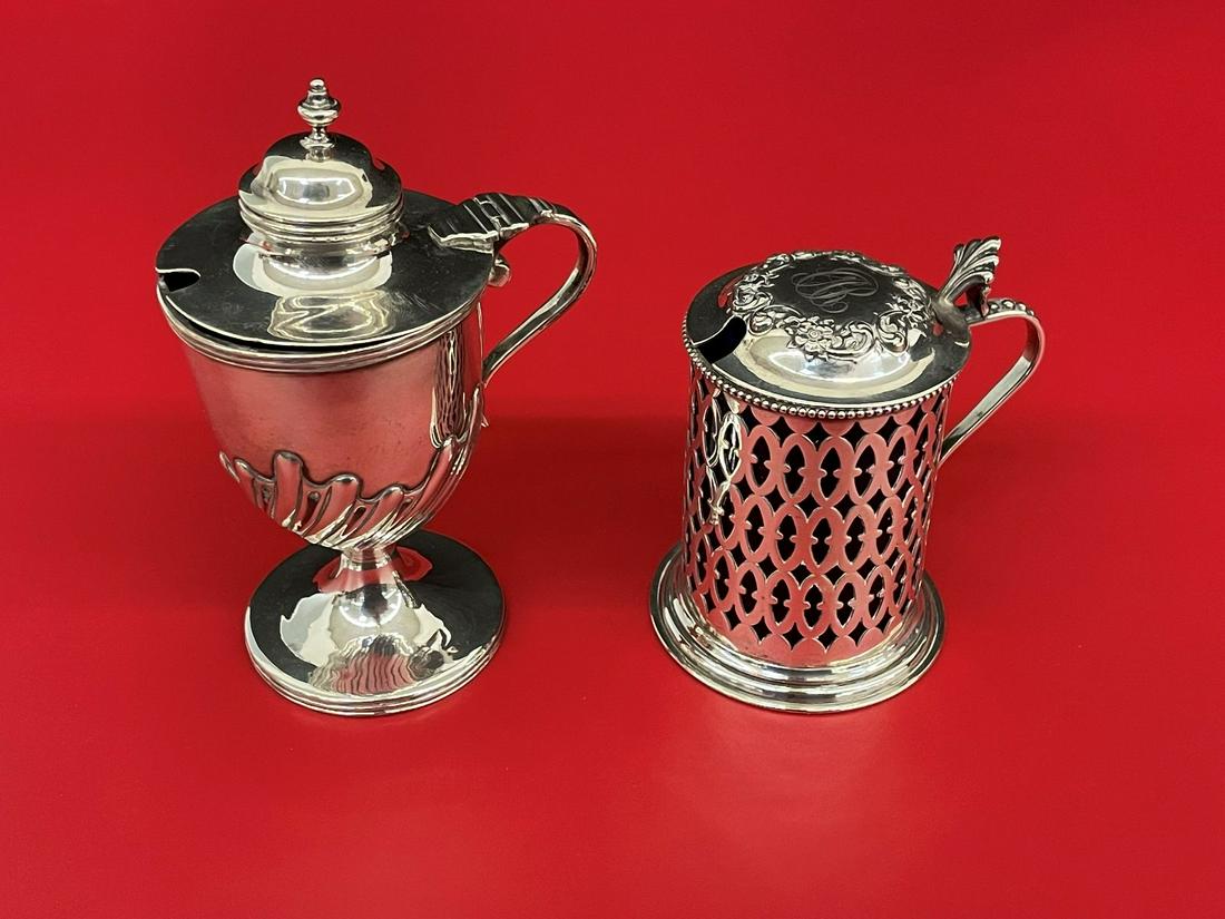 (2) Sterling Silver Condiment Footed Vessels (1 of 9)