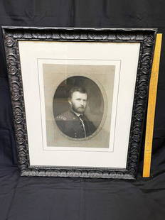 Ulysses S. Grant Oversize 1868 Steel Engraving By William Edgar Marshall Framed: Ulysses S. Grant Oversize 1868 Steel Engraving By William Edgar Marshall Framed: Stunning engraving og Grant by Marshall (American 1837-1906). Matted and framed and measuring 31 x 37". Very heavy and