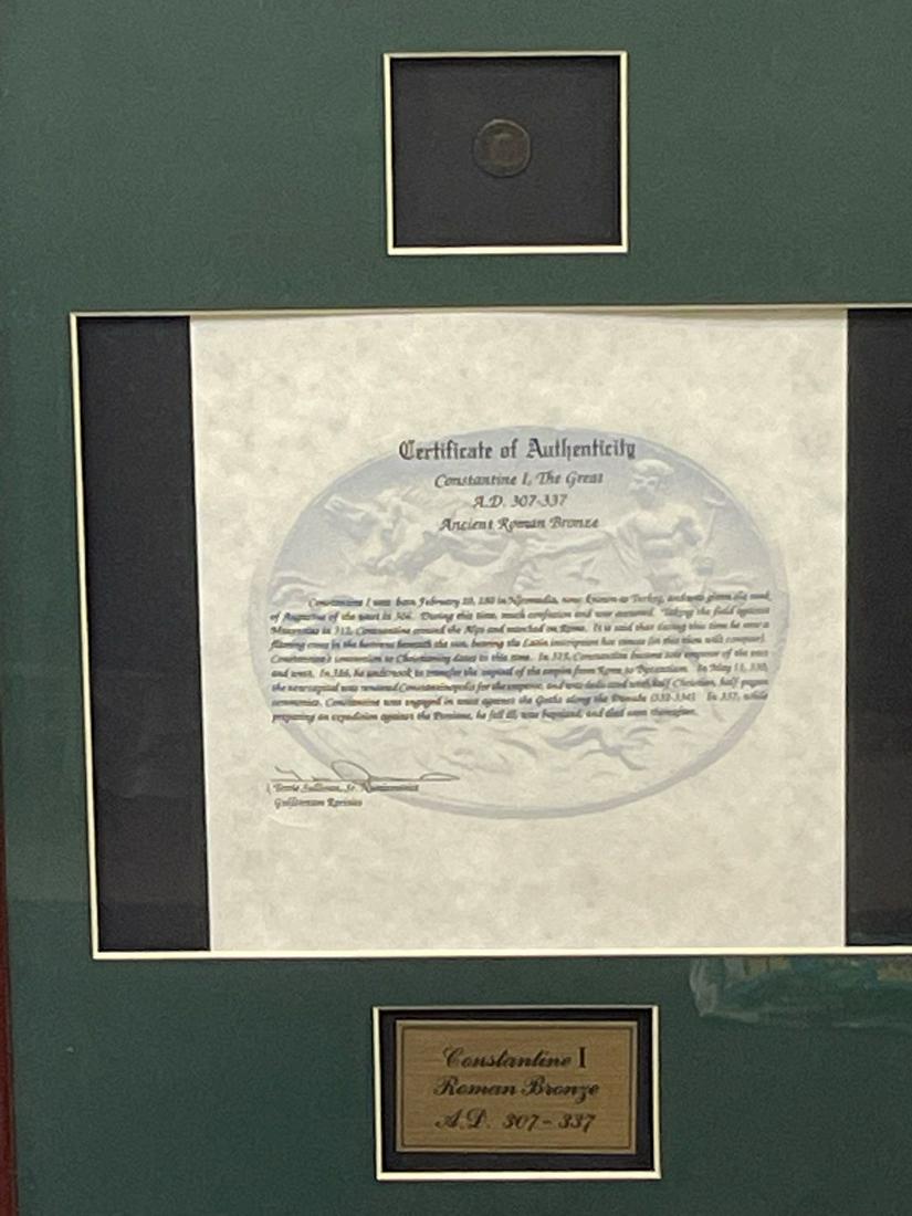 Ancient Roman Bronze Coin Framed Gulfstream Rarities (1 of 4)