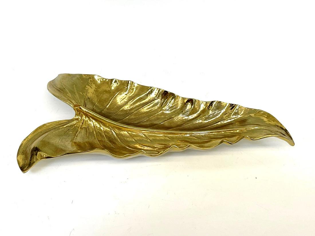 Virginia Metal Crafters Calla Lily Brass Tray (1 of 4)