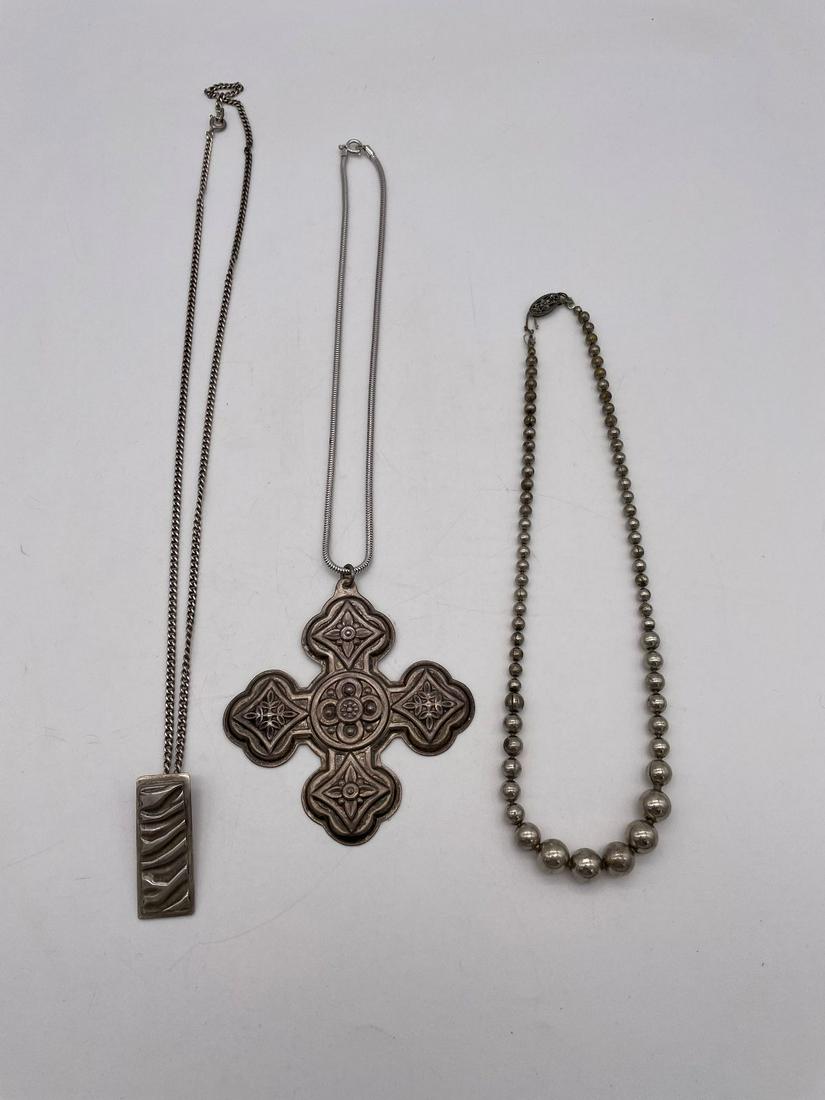 (3) Sterling Silver Necklaces (1 of 5)